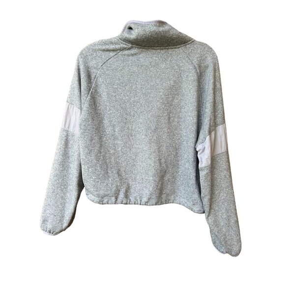 Victoria's Secret Sweatshirt S Jacket PINK Women's Grey 1/4 Zip Cropped Pullover - Picture 2 of 7